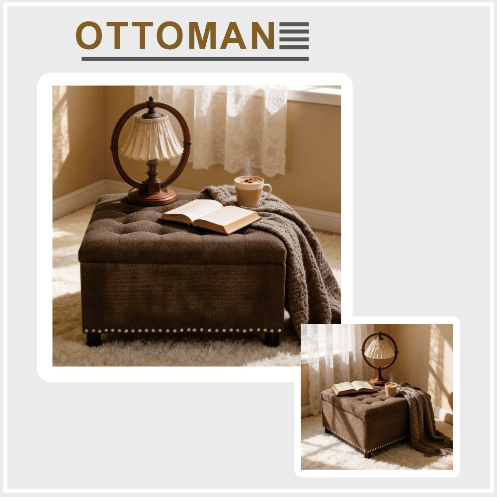 Orraves Dark Brown Square Stor - Outdoor Furniture Wood ulasan dan harga