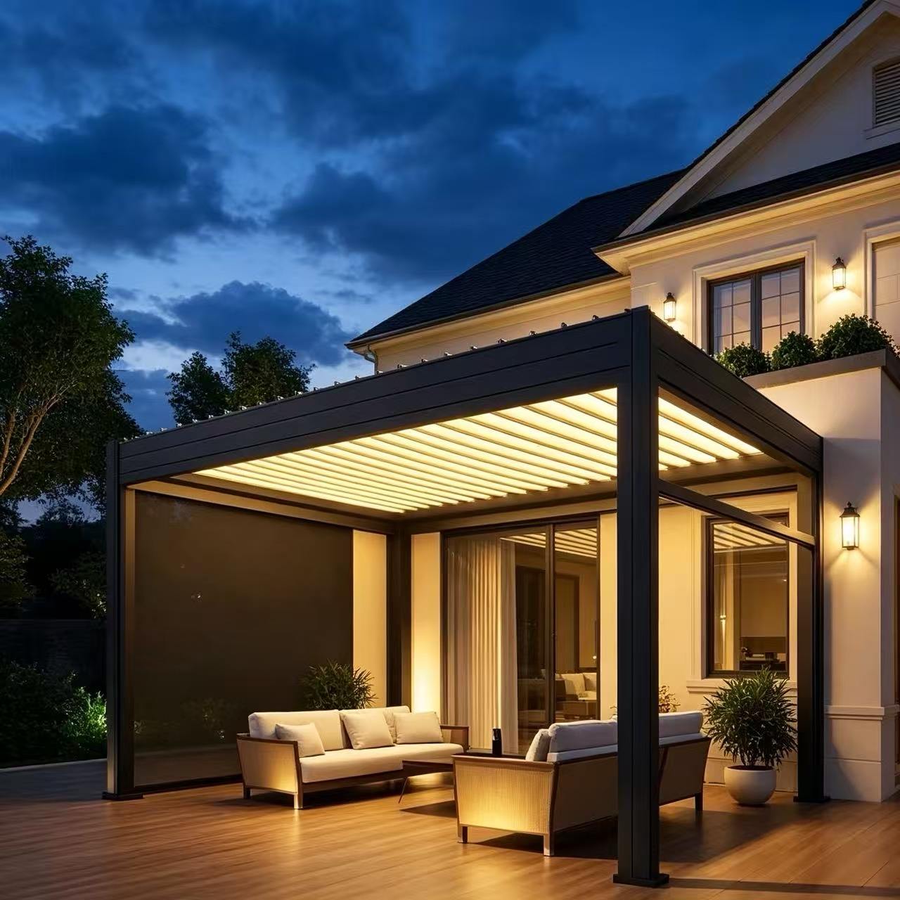 Customized Modern Style Open A - Outdoor Furniture Metal ulasan dan harga