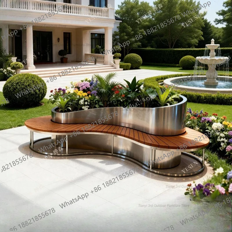 D80 Stainless Steel Flower Box - Outdoor Furniture Metal Chairs ulasan dan harga