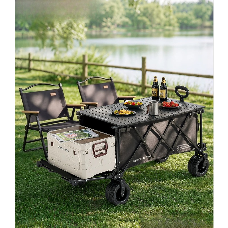 Folding Camping Wagon Cart Out - Outdoor Furniture Metal ulasan dan harga