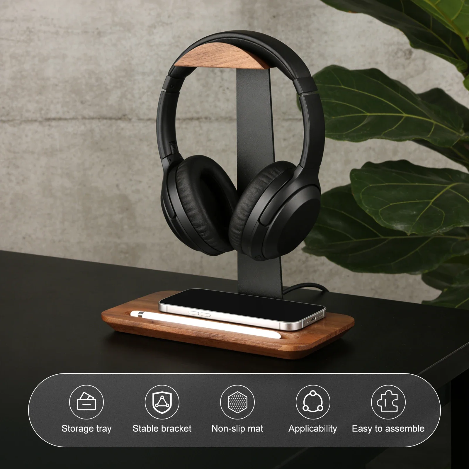 Universal Wood Headphone Stand - Outdoor Furniture Wood ulasan dan harga