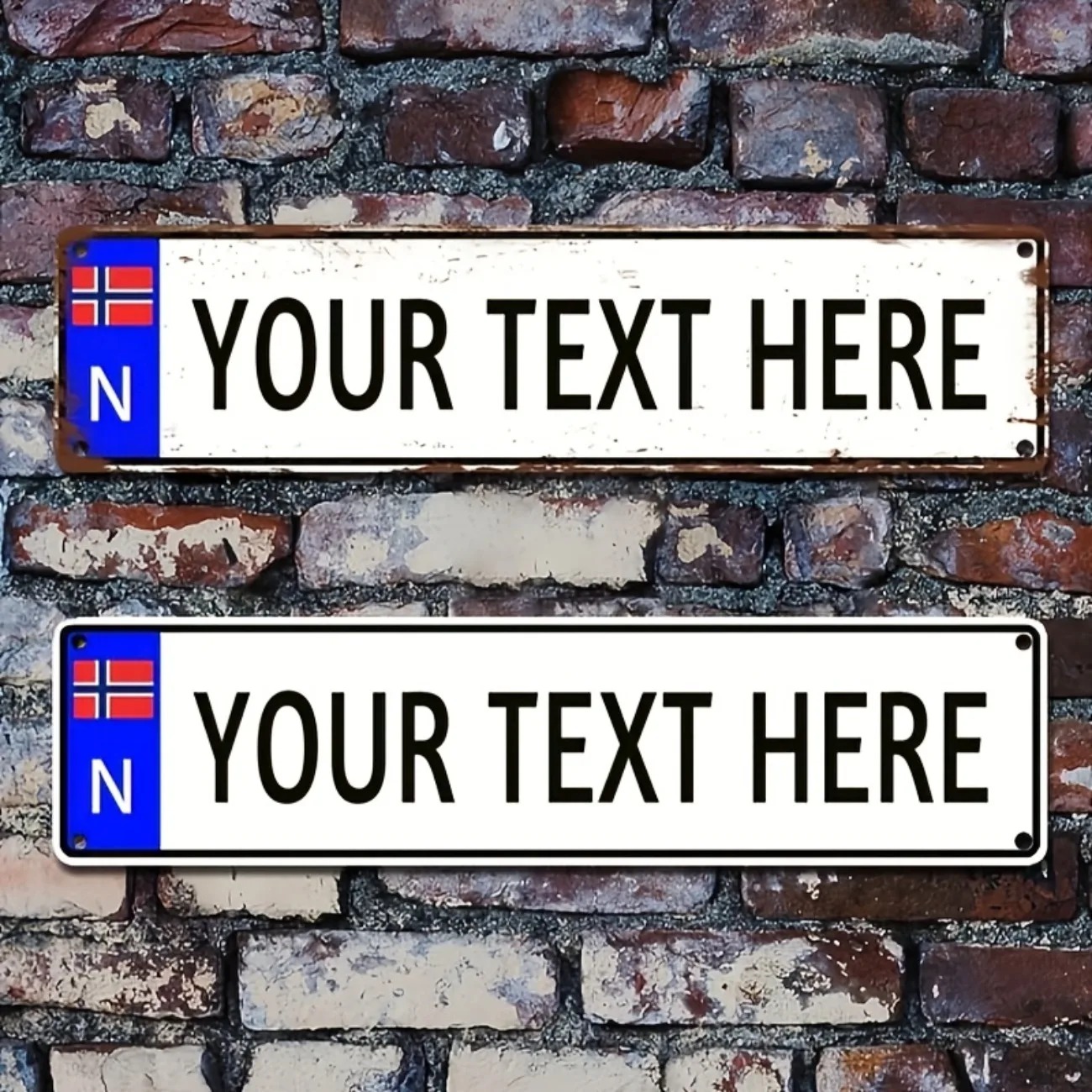 Custom Text Norwegian Vintage  - Outdoor Furniture Metal ulasan dan harga
