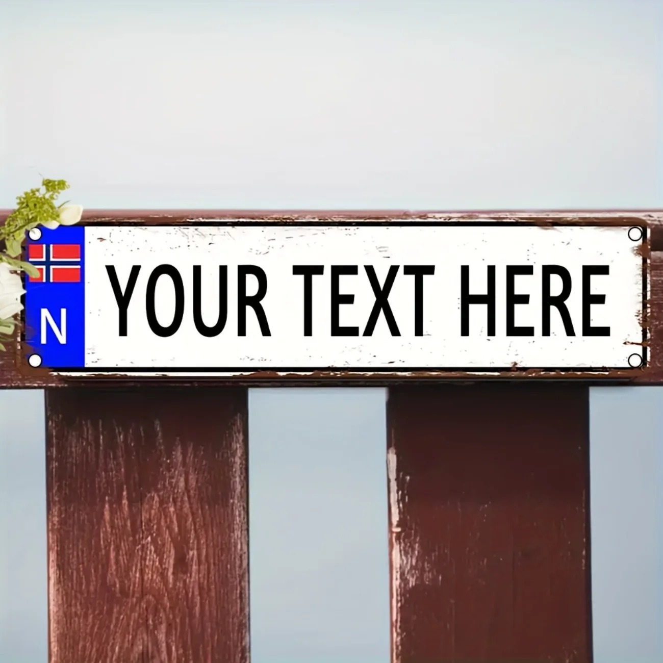 Custom Text Norwegian Vintage  - Outdoor Furniture Metal ulasan dan harga