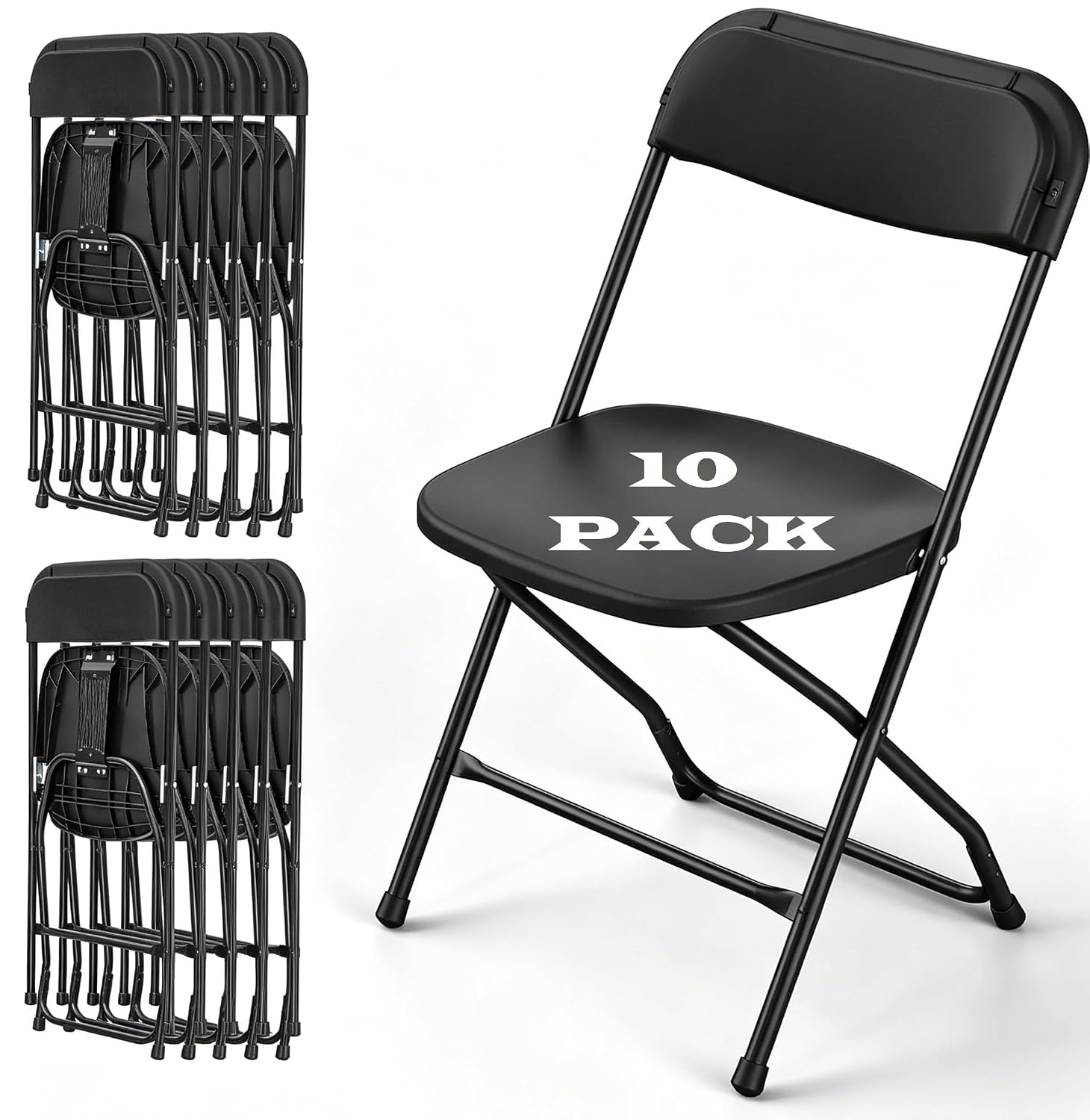 Black Folding Chair Metal Fram - Outdoor Furniture Metal Chairs ulasan dan harga